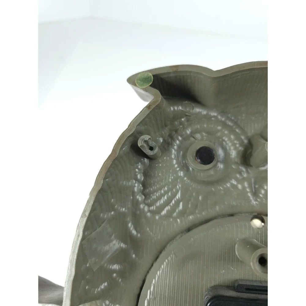 Vintage BURWOOD Wall‎ Clock Owl motif Plastic Estimated circa 1970s-80s